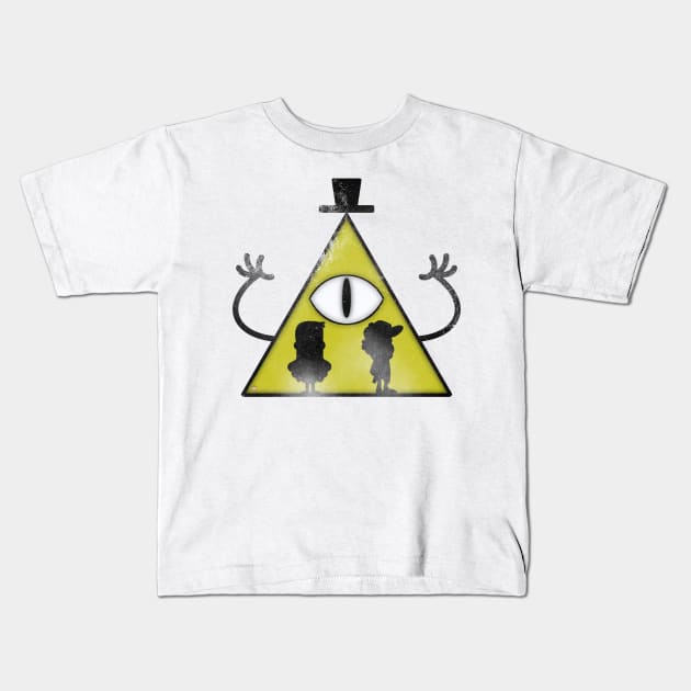 Bill Cipher Vintage Look Kids T-Shirt by The Gumball Machine